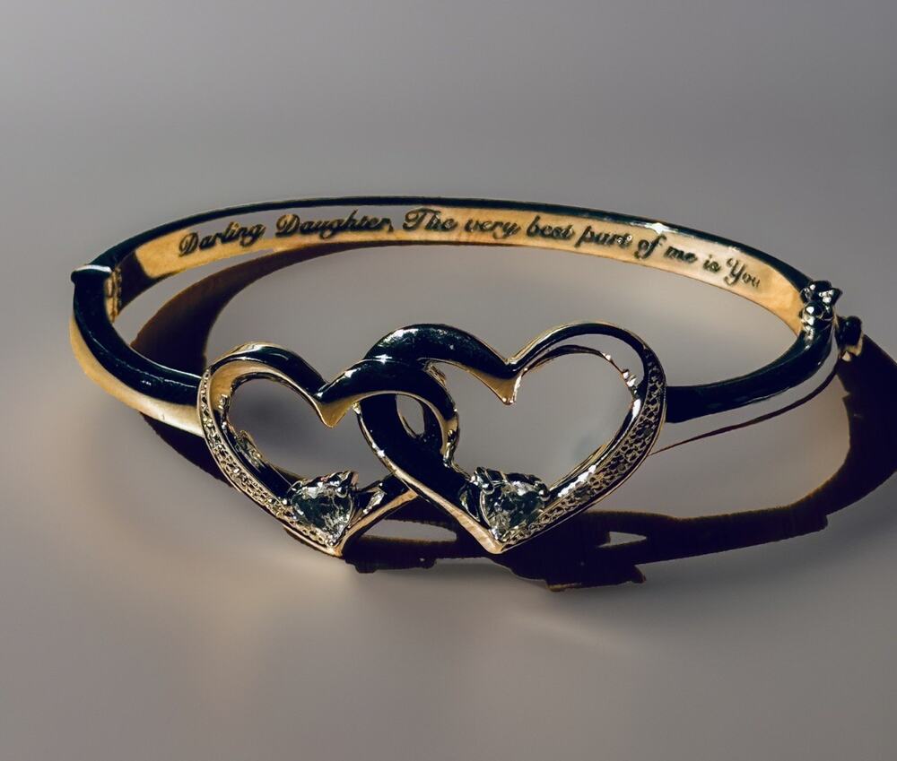 BNWOT Bradford Exchange Best Part Of Me Diamond And Topaz Bracelet For Daughter